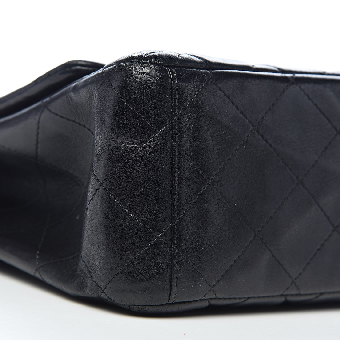Lambskin Quilted Maxi Single Flap Black