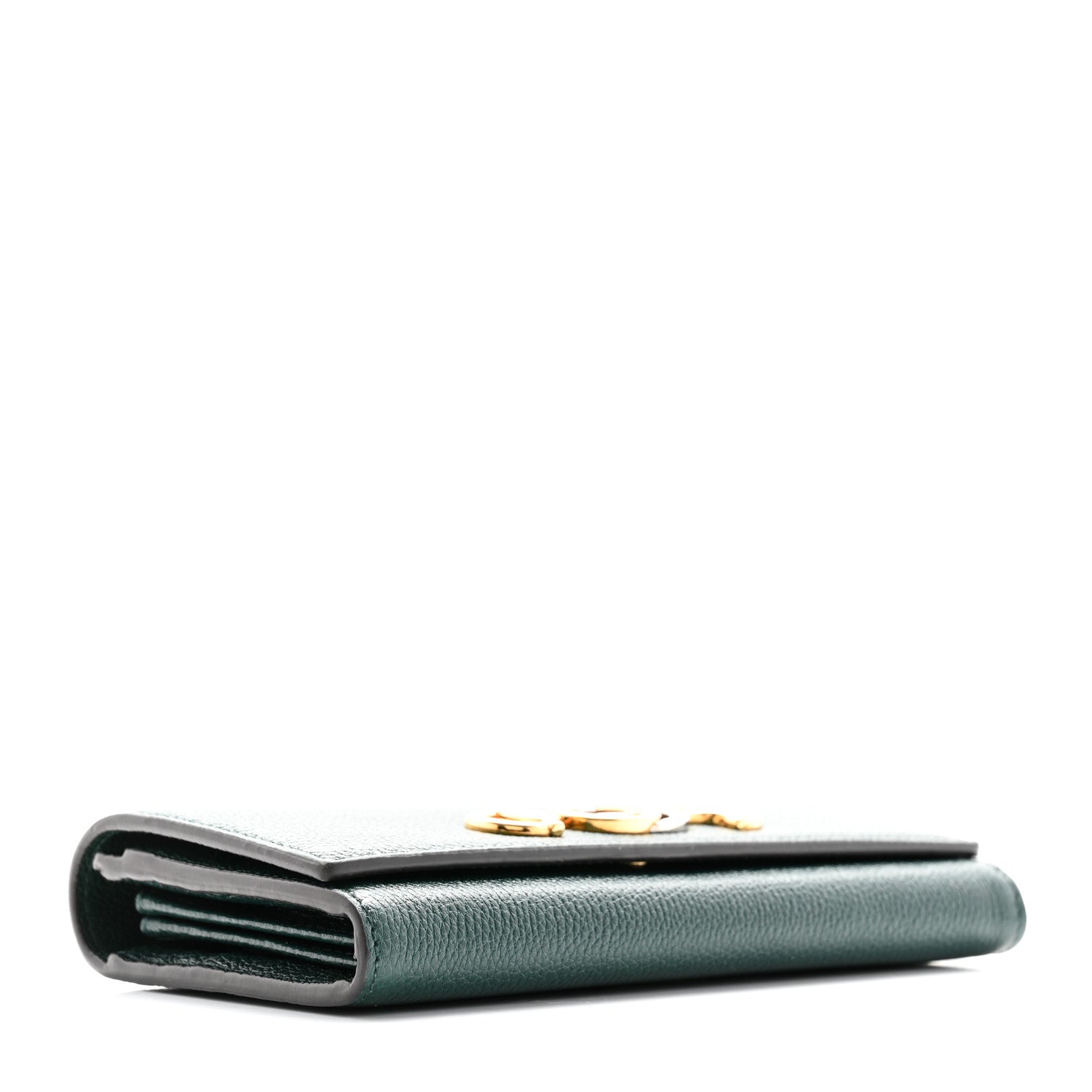 Gucci Grainy Calfskin Zumi Continental Wallet Vintage Green 4 of 11