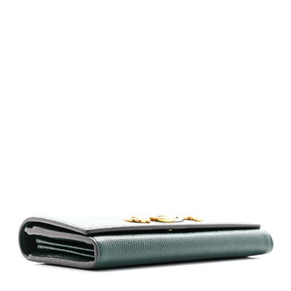 Gucci Grainy Calfskin Zumi Continental Wallet Vintage Green 4 of 11