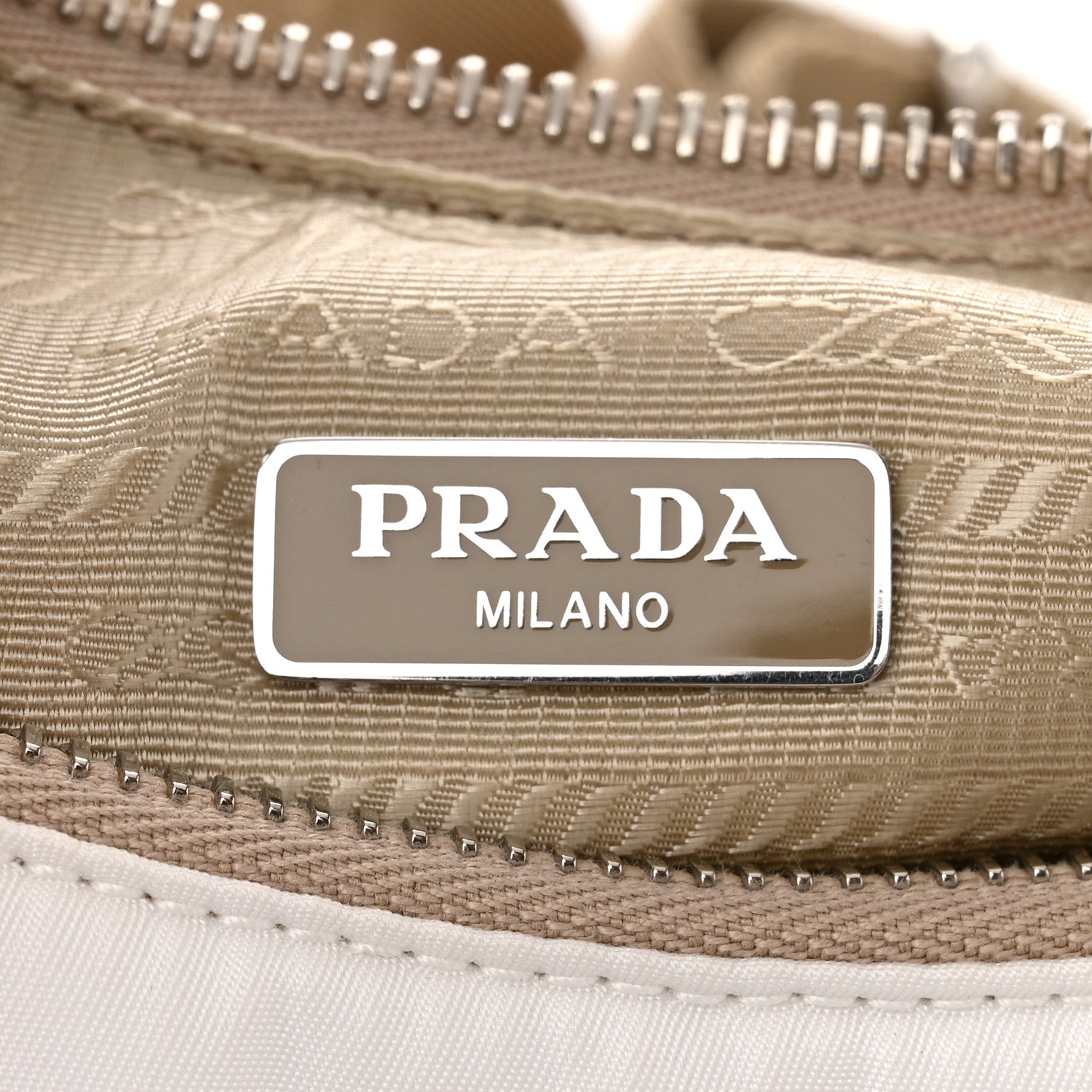 Prada Nylon Re-Edition 2005 Shoulder Bag White 6 of 12