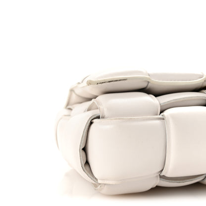 Bottega Veneta Lambskin Maxi Intreccio Padded Chain Cassette Crossbody Bag White 8 of 9
