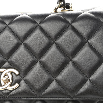 Chanel Lambskin Quilted Large Trendy CC Dual Handle Flap Bag Black 12 of 14