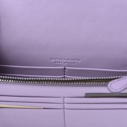 Bottega Veneta Nappa Ayers Intrecciato Butterfly Chain Wallet Lilac 6 of 10