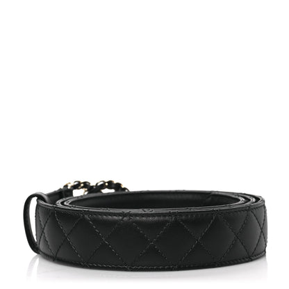 Chanel Calfskin Quilted CC Chain Belt 95 38 Black 2 of 6