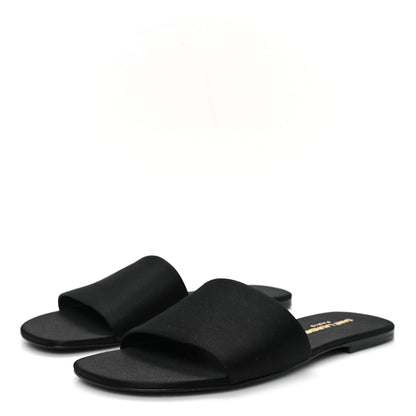 Saint Laurent Satin Mens Carlyle Slide Sandals 41 Black 4 of 10
