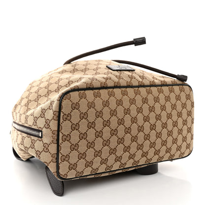 Gucci Monogram Dollar Calfskin O Drawstring Backpack Beige Ebony Testa di Moro Dark Chocolate 4 of 10