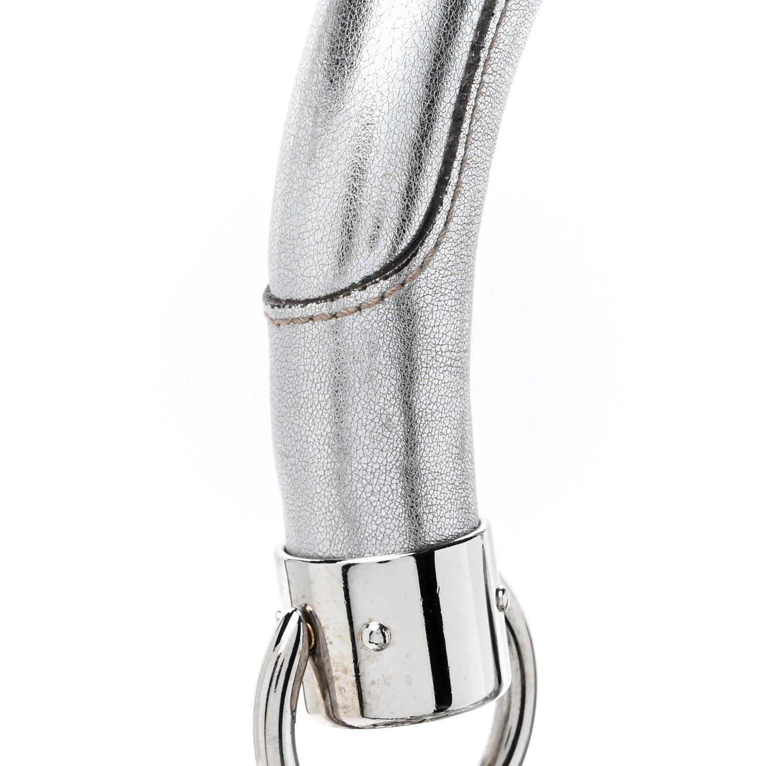 Gucci Metallic Calfskin Medium Indy Top Handle Hobo Silver 12 of 14