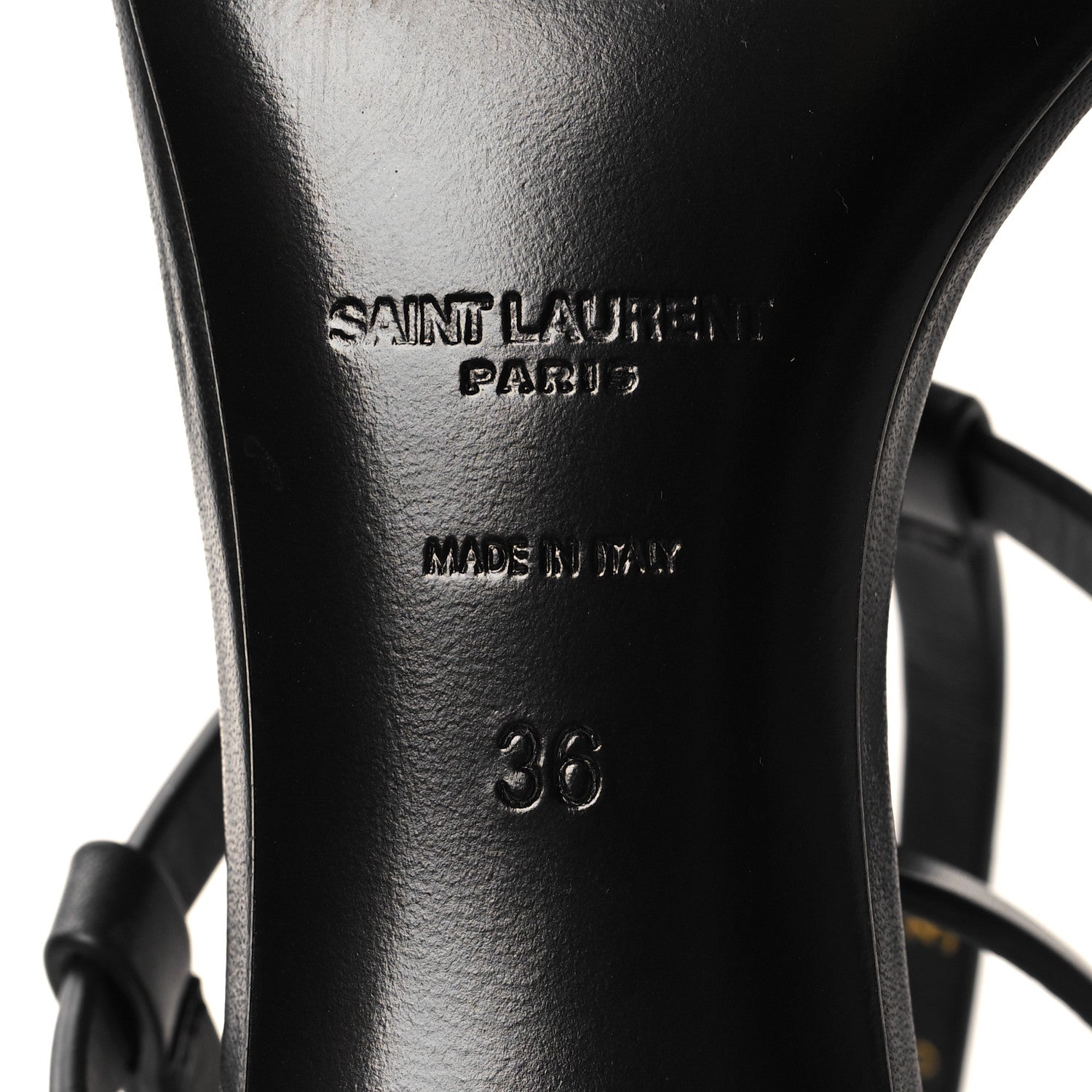 Saint Laurent Calfskin Cassandra 60 Sandals 36 Black 7 of 8