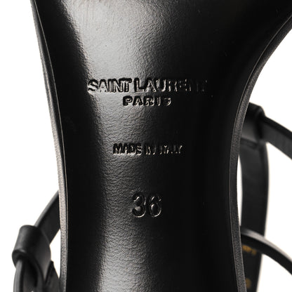 Saint Laurent Calfskin Cassandra 60 Sandals 36 Black 7 of 8
