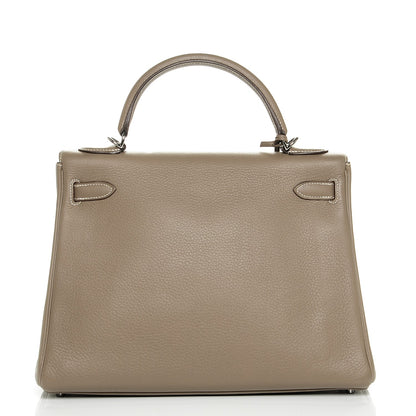 Hermes Taurillon Clemence Kelly Retourne 32 Etoupe 3 of 24