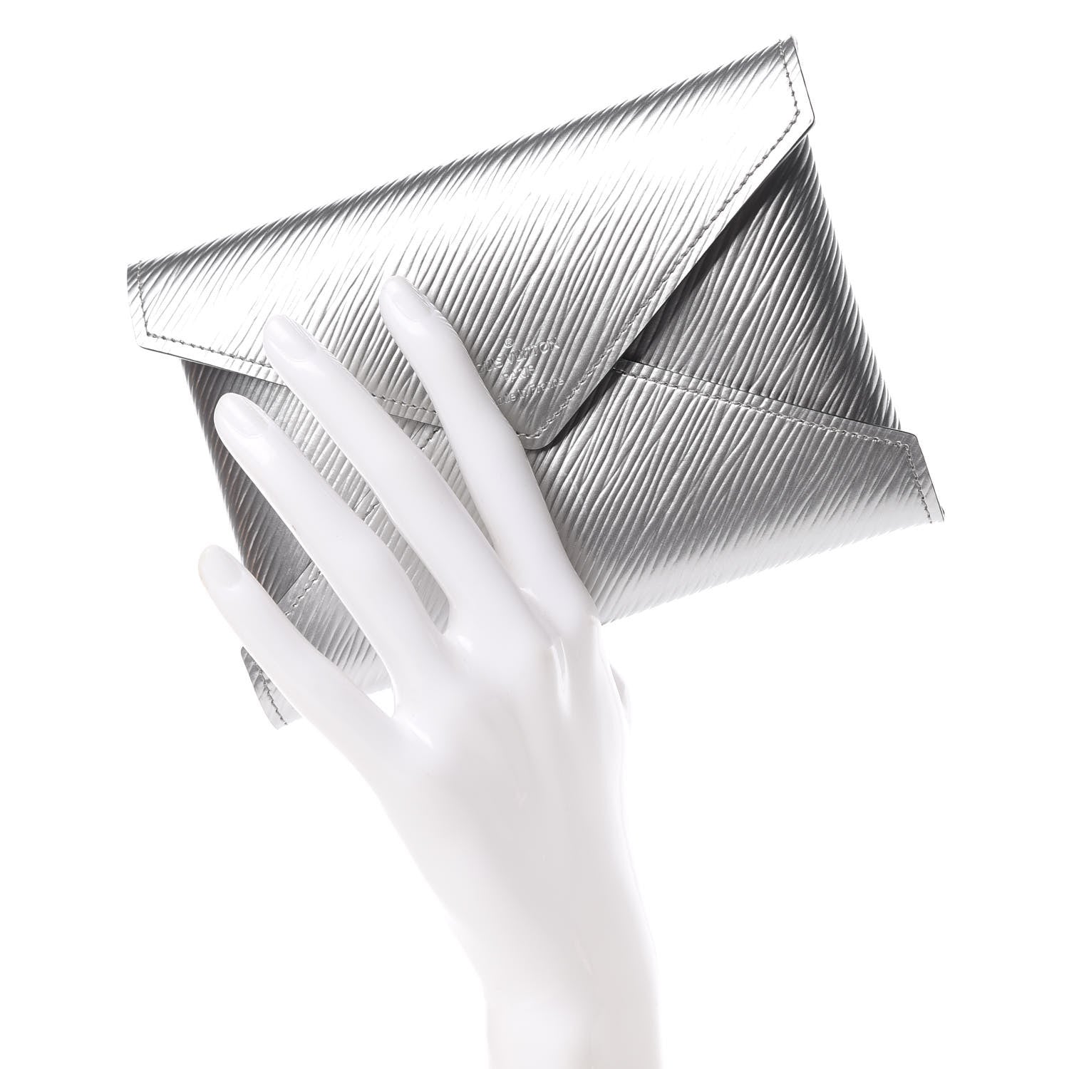 Louis Vuitton Metallic Epi Medium Kirigami Pochette Insert Silver 2 of 9