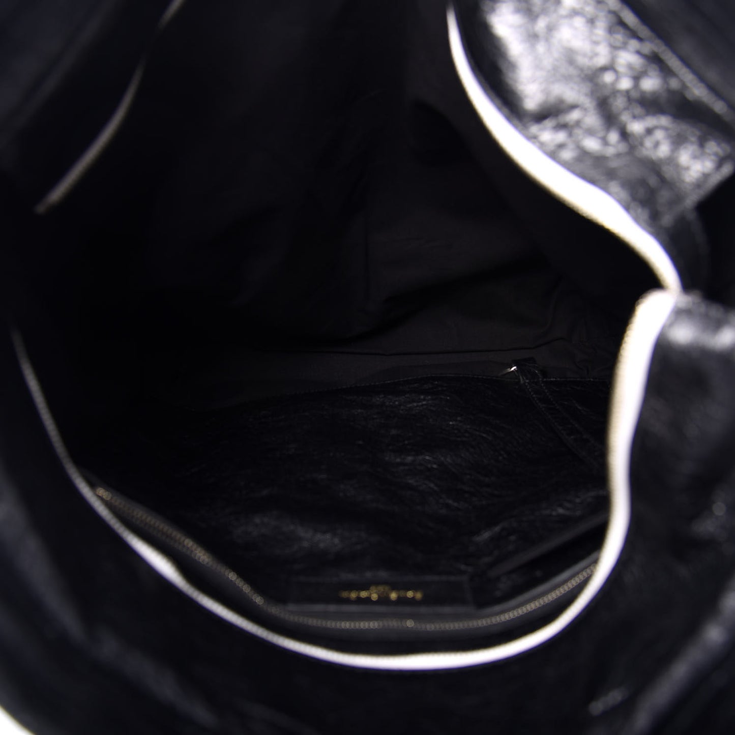 Agneau Logo Printed Carry Tote S Black