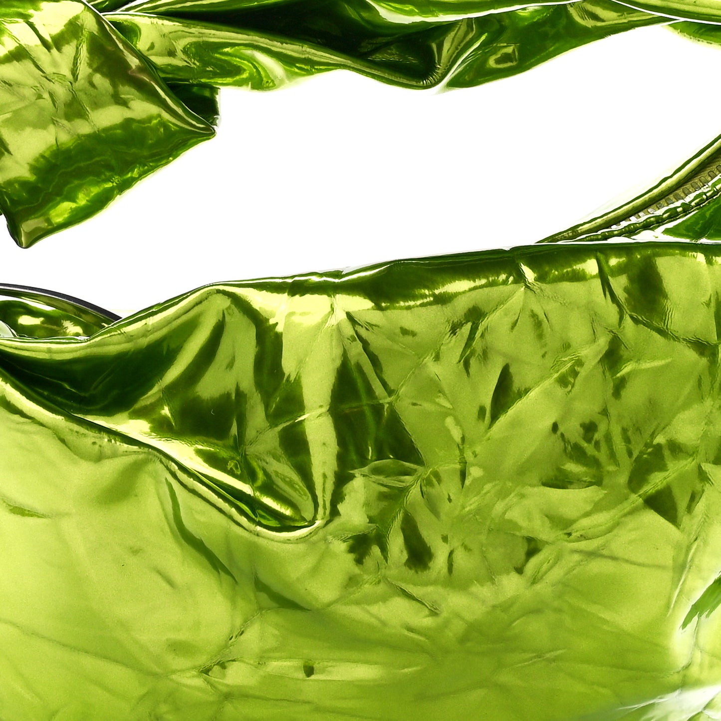 Metallic Crushed Calfskin Mini Jodie Chlorophyll