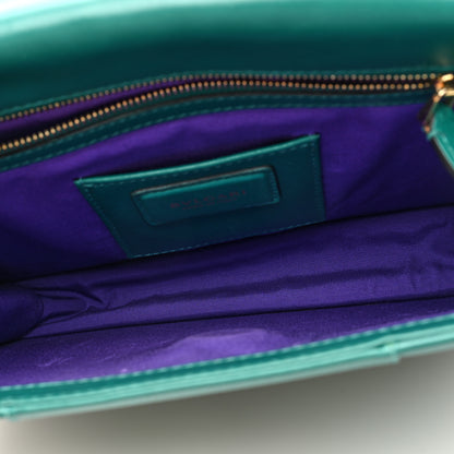 Bulgari Calfskin Serpenti Forever Snake Strap Crossbody Bag Emerald Green 5 of 9