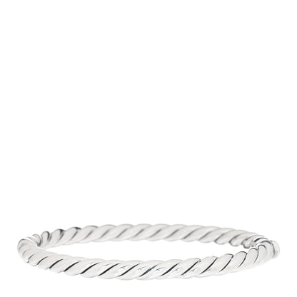 David Yurman Sterling Silver 5mm Sculpted Cable Bracelet 2 of 4