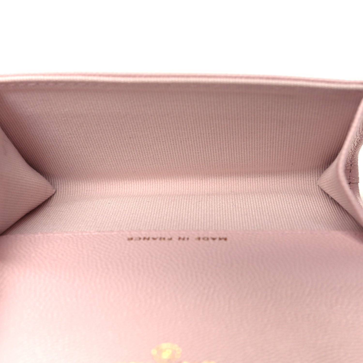 Chanel Caviar Quilted Flap Card Holder Wallet Light Pink 5 of 10