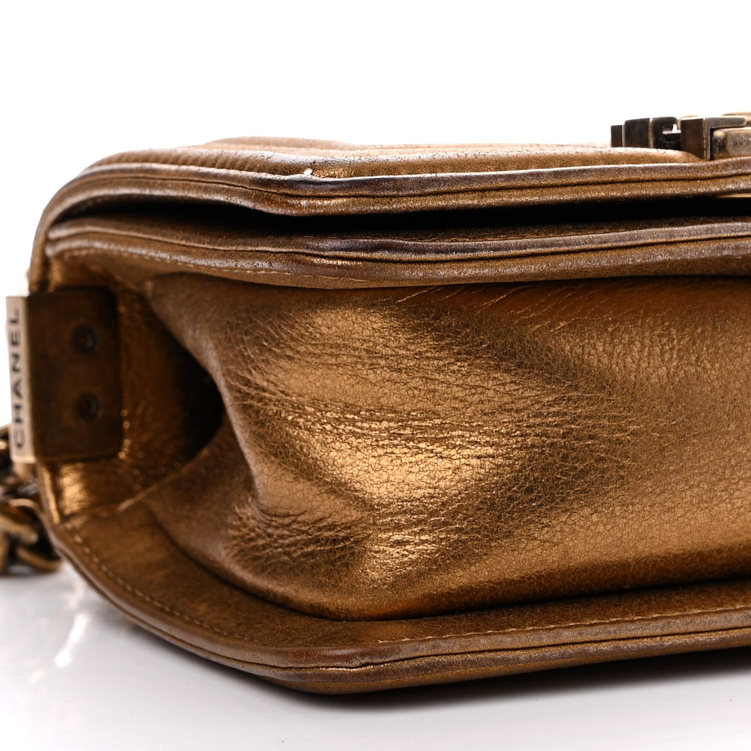 Chanel Galuchat Stingray Mini Boy Flap Gold 9 of 17