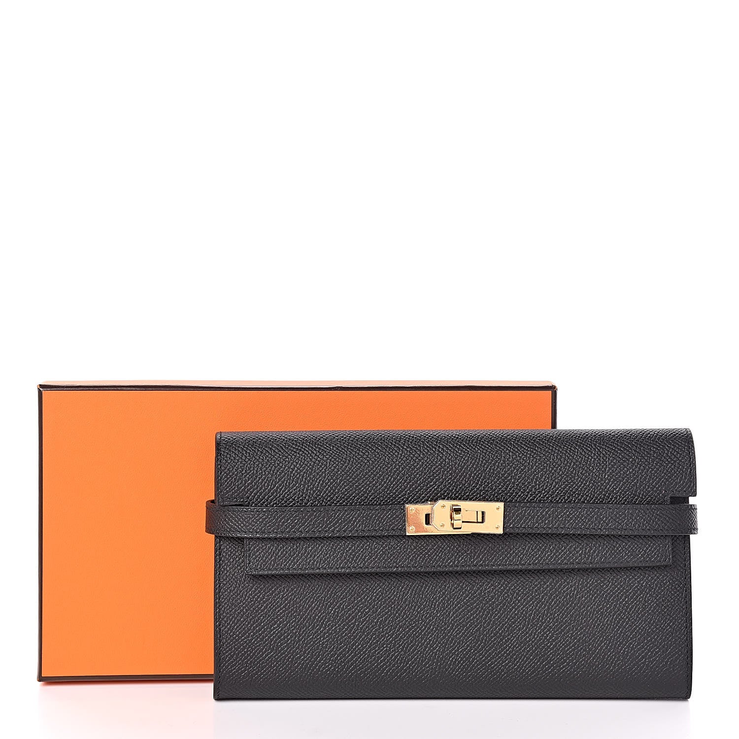 Hermes Epsom Kelly Longue Wallet Black 8 of 8