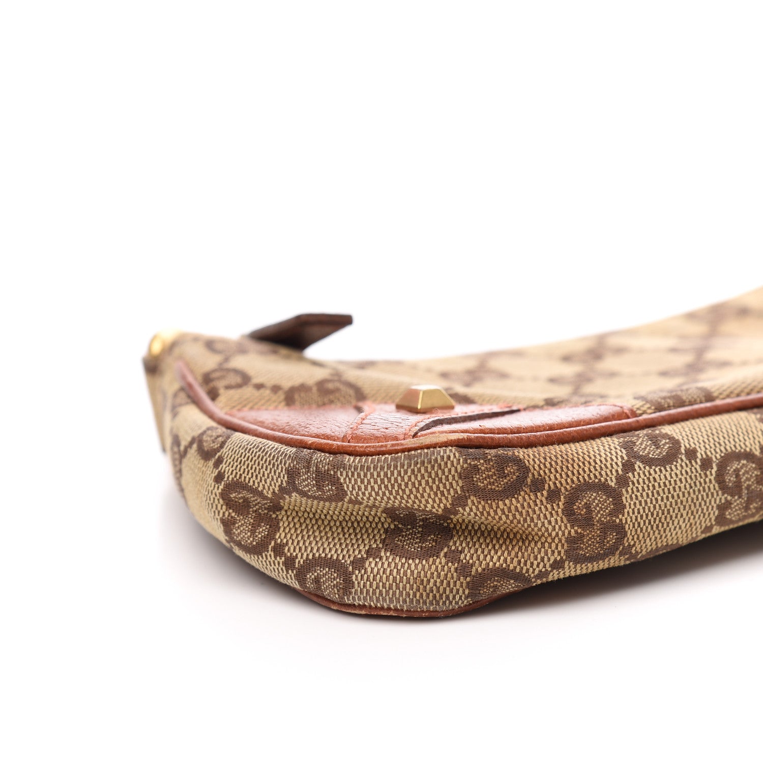 Gucci Monogram Horsebit Nail Chain Pochette Orange 8 of 9