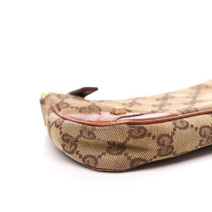 Gucci Monogram Horsebit Nail Chain Pochette Orange 8 of 9