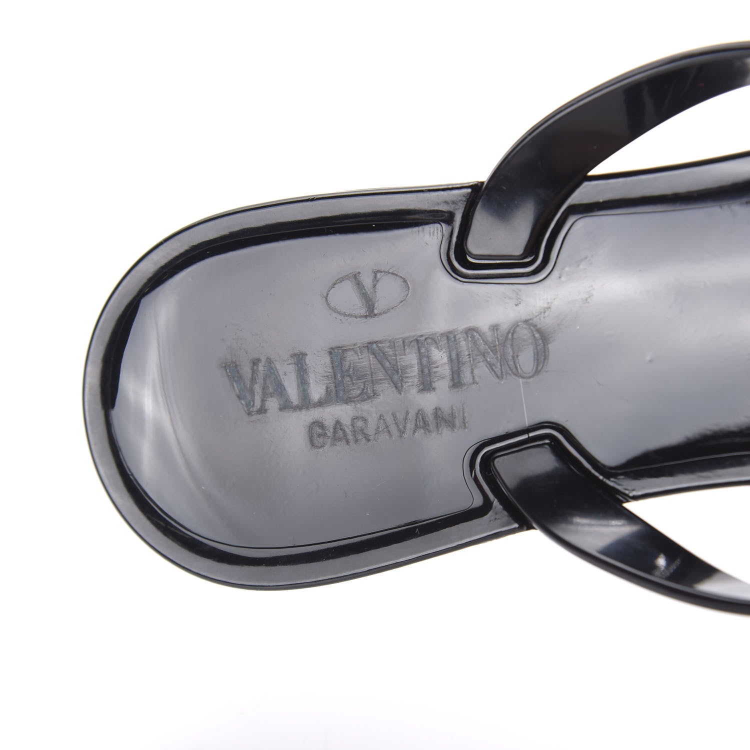 Valentino Garavani PVC Jelly Rockstud Bow Thong Sandals 38 Black 7 of 9