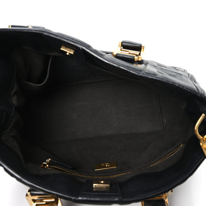 Fendi Nappa FF 1974 Embossed Small FF Tote Black 5 of 12