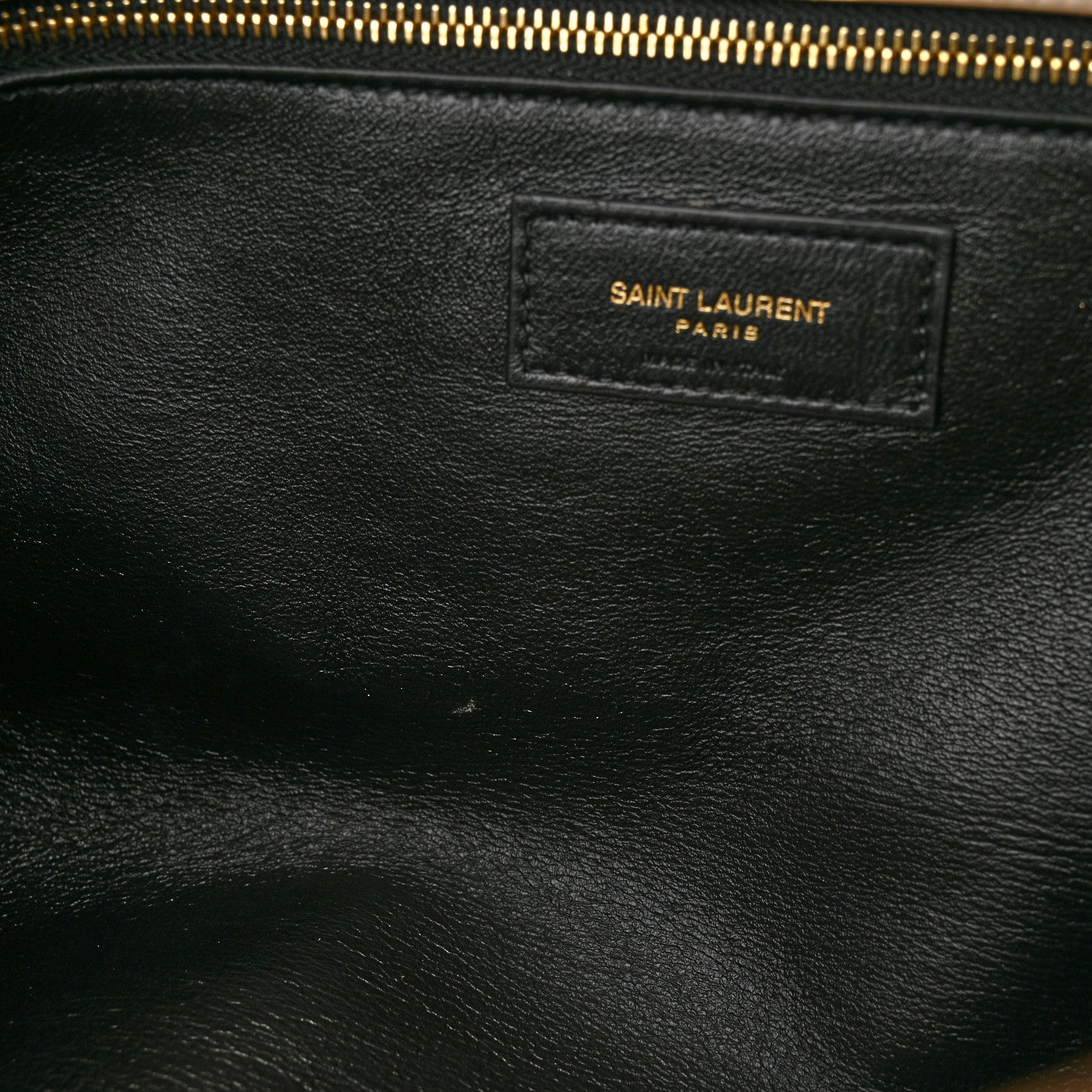 Saint Laurent Lambskin Quilted Sade Puffer Envelope Clutch Dark Beige 9 of 10