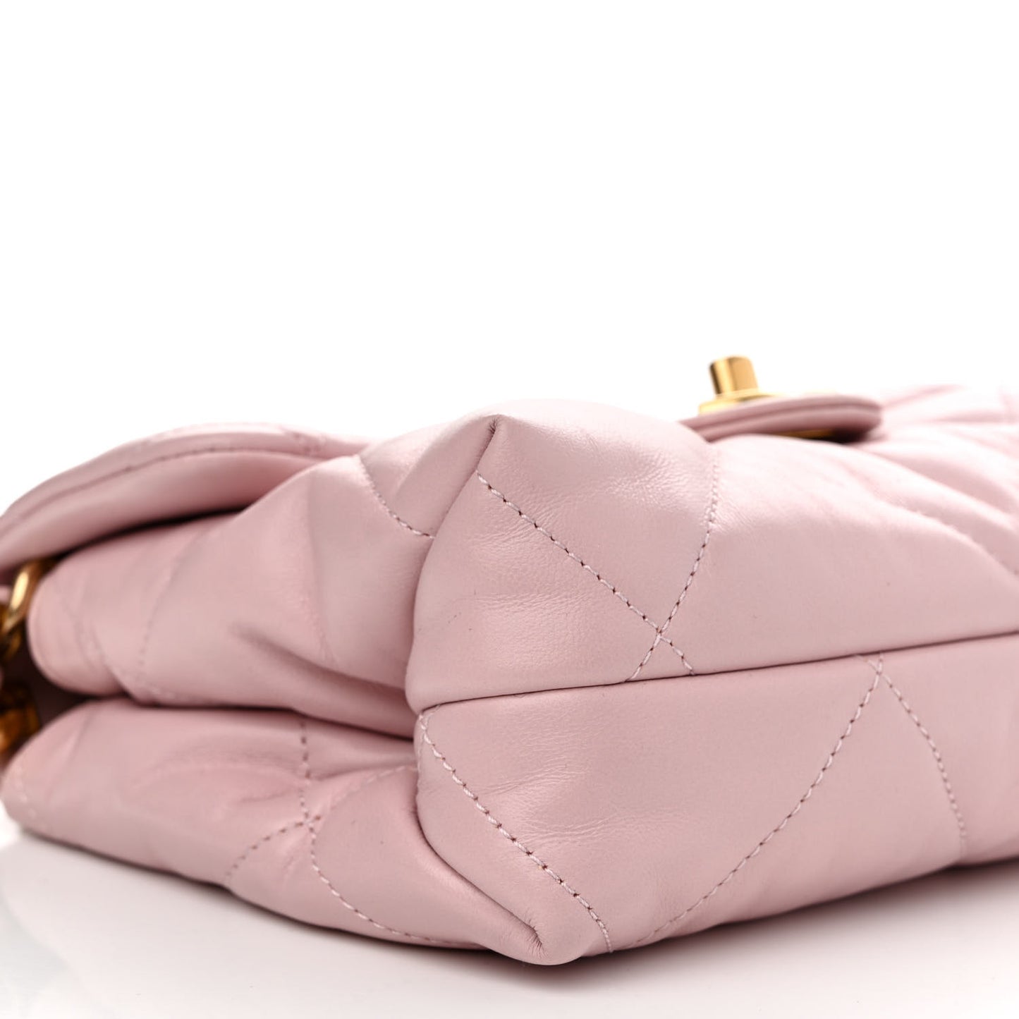 Lambskin Quilted Small Chain Top Handle Flap Rose Clair