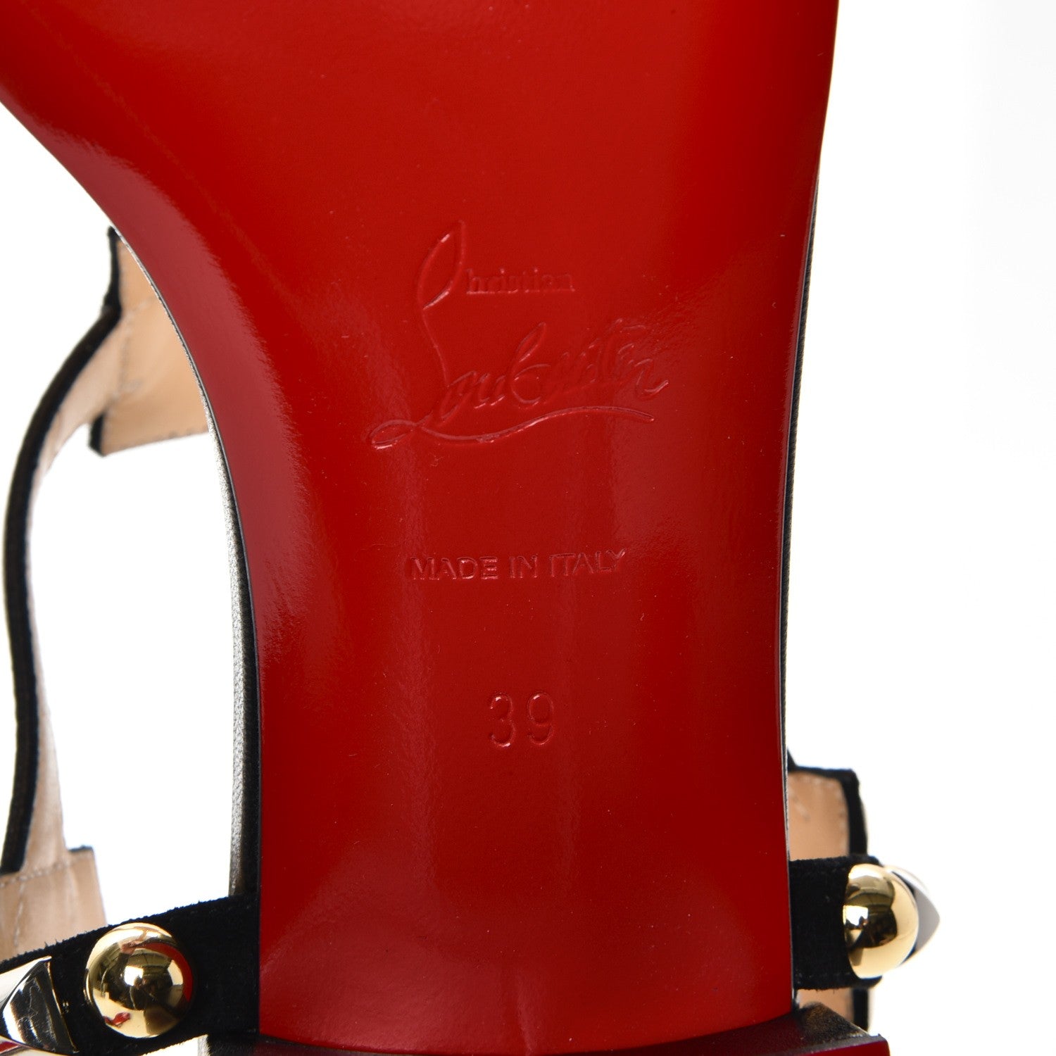 Christian Louboutin Nappa Kaleidra 25 T-Strap Sandals 39 Black 6 of 8