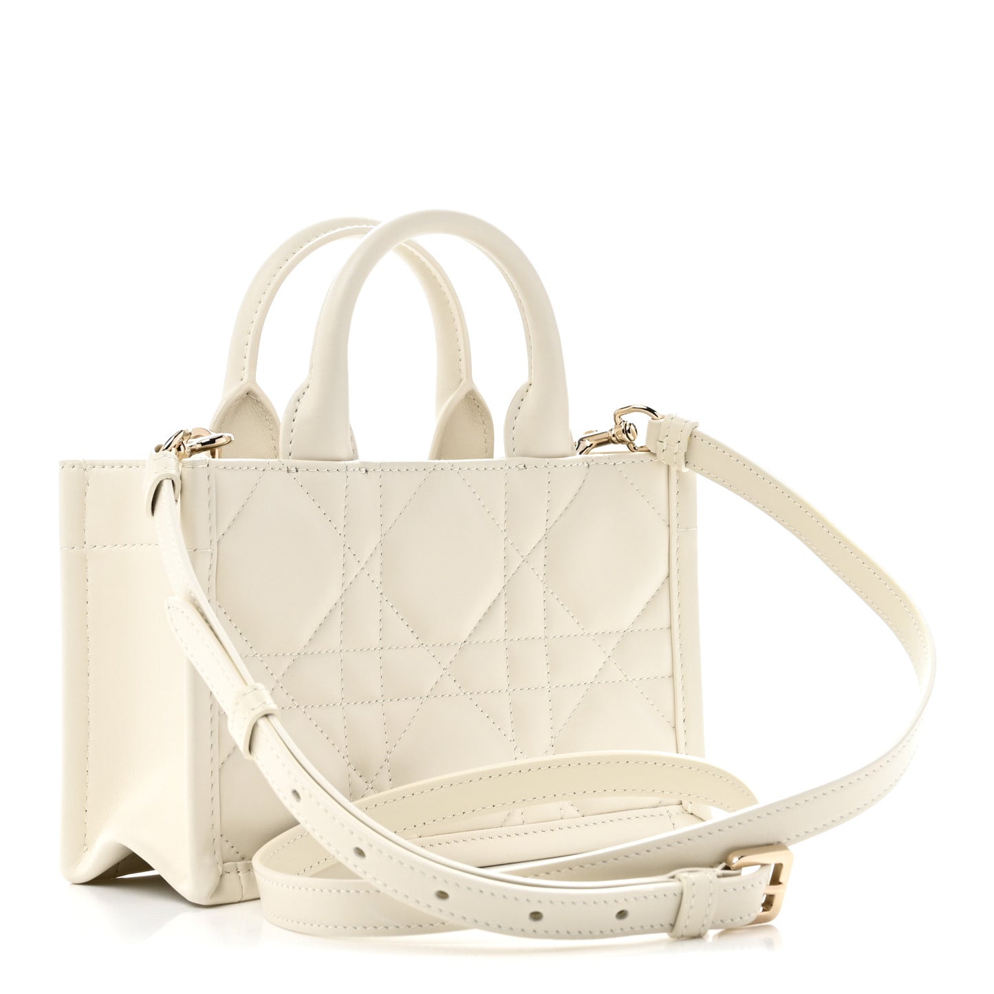 Calfskin Macrocannage Mini Book Tote Latte