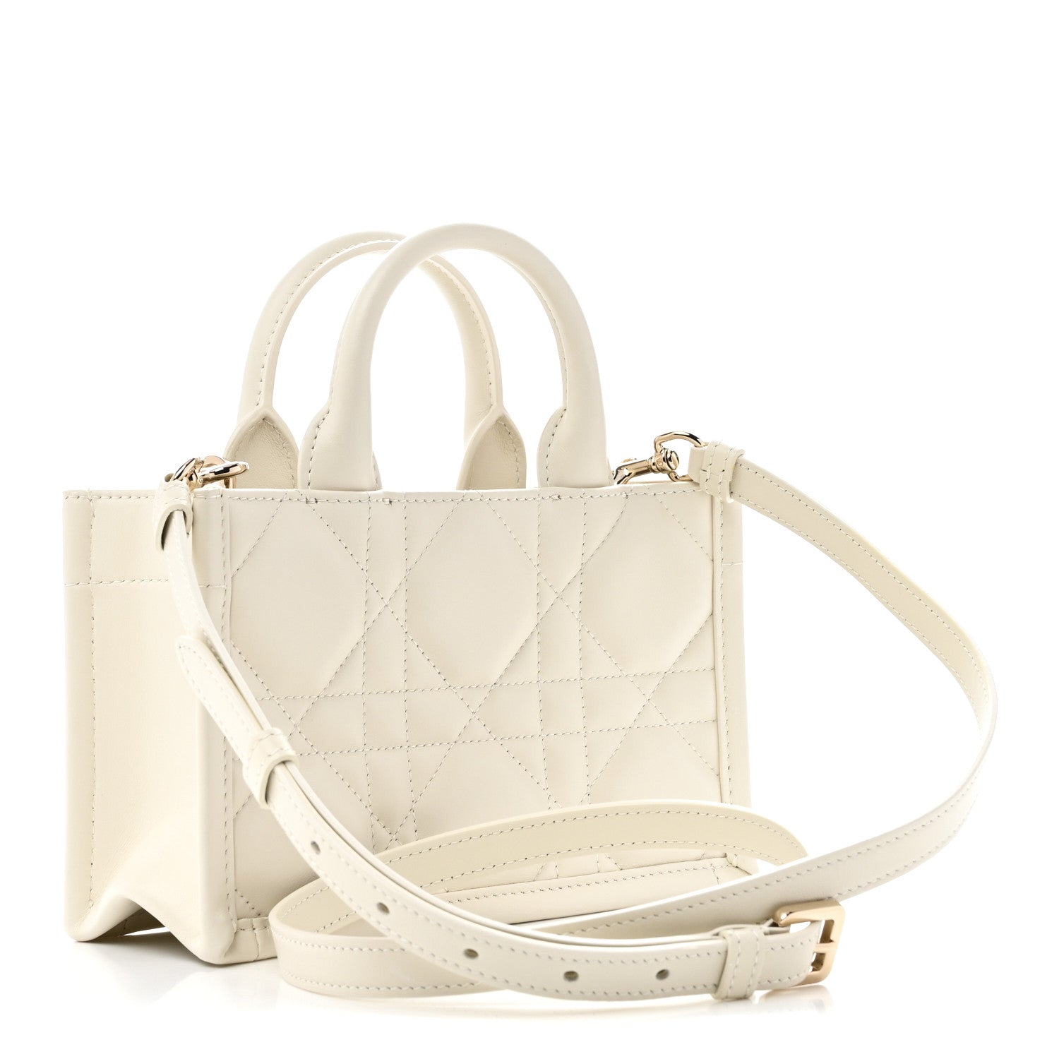 Christian Dior Calfskin Macrocannage Mini Book Tote Latte 3 of 11