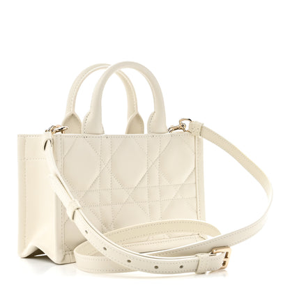 Christian Dior Calfskin Macrocannage Mini Book Tote Latte 3 of 11