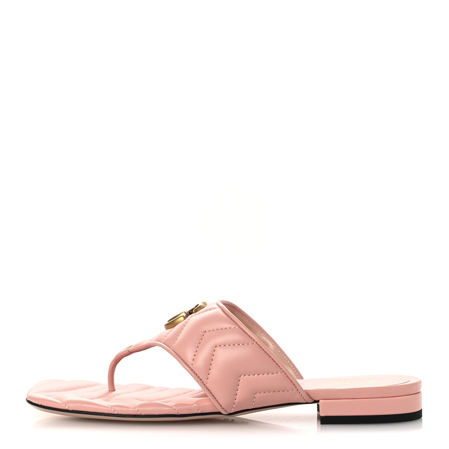 Gucci Nappa Charlotte Double G Marmont Thong Sandals 39.5 Perfect Pink 1 of 11
