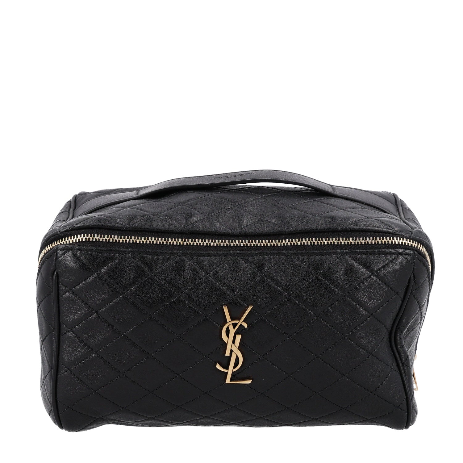 Saint Laurent Lambskin Quilted Gaby Vanity Case Black 1 of 11