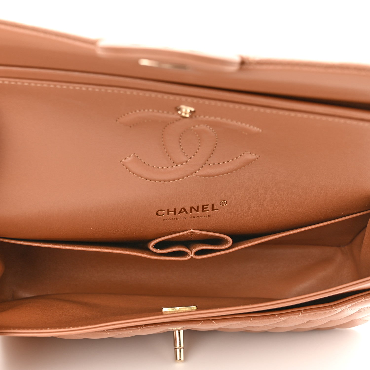 Chanel Lambskin Quilted Medium Double Flap Brown 5 of 11