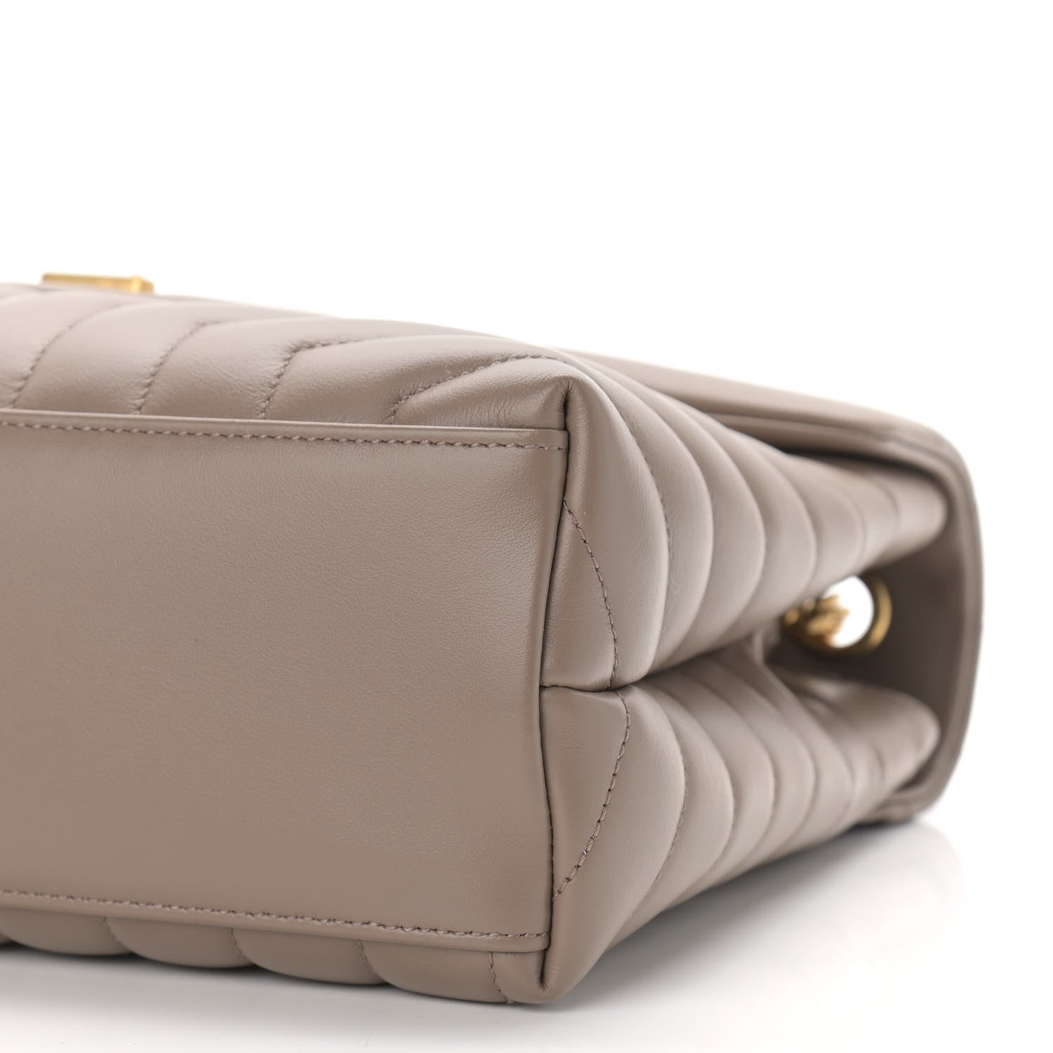 Saint Laurent Calfskin Y Quilted Monogram Medium Loulou Chain Satchel Dark Beige 8 of 8