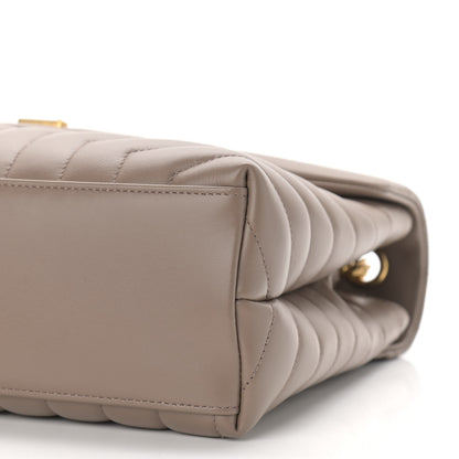 Saint Laurent Calfskin Y Quilted Monogram Medium Loulou Chain Satchel Dark Beige 8 of 8