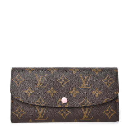 Louis Vuitton Monogram Emilie Wallet Rose Ballerine 1 of 7
