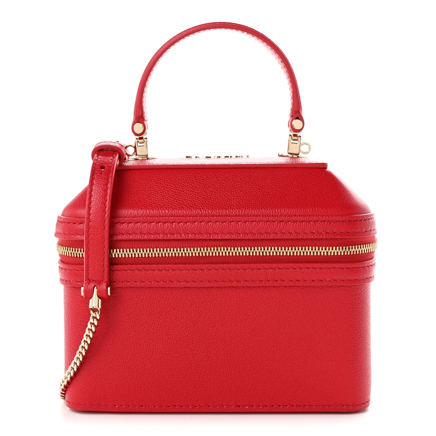 Calfskin Serpenti Top Handle Vanity Red