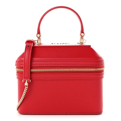 Bulgari Calfskin Serpenti Top Handle Vanity Red 1 of 12