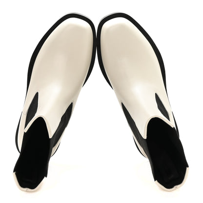 Givenchy Calfskin Square Chelsea Boots 37 White Black 2 of 9