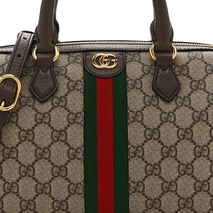 Gucci GG Supreme Monogram Web Small Ophidia Top Handle Bag Beige Ebony 9 of 11