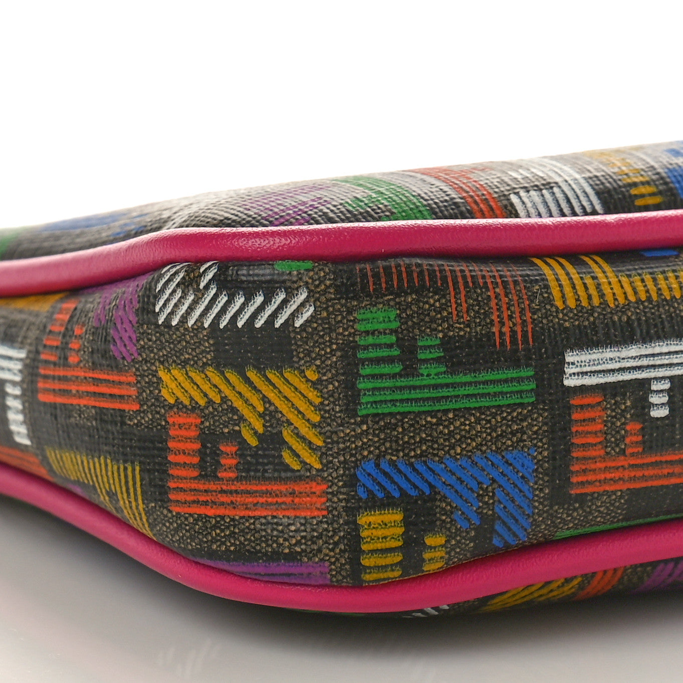 Fendi Zucchino Spalmati FF Multicolor Pochette Tobacco Multicolor 9 of 10