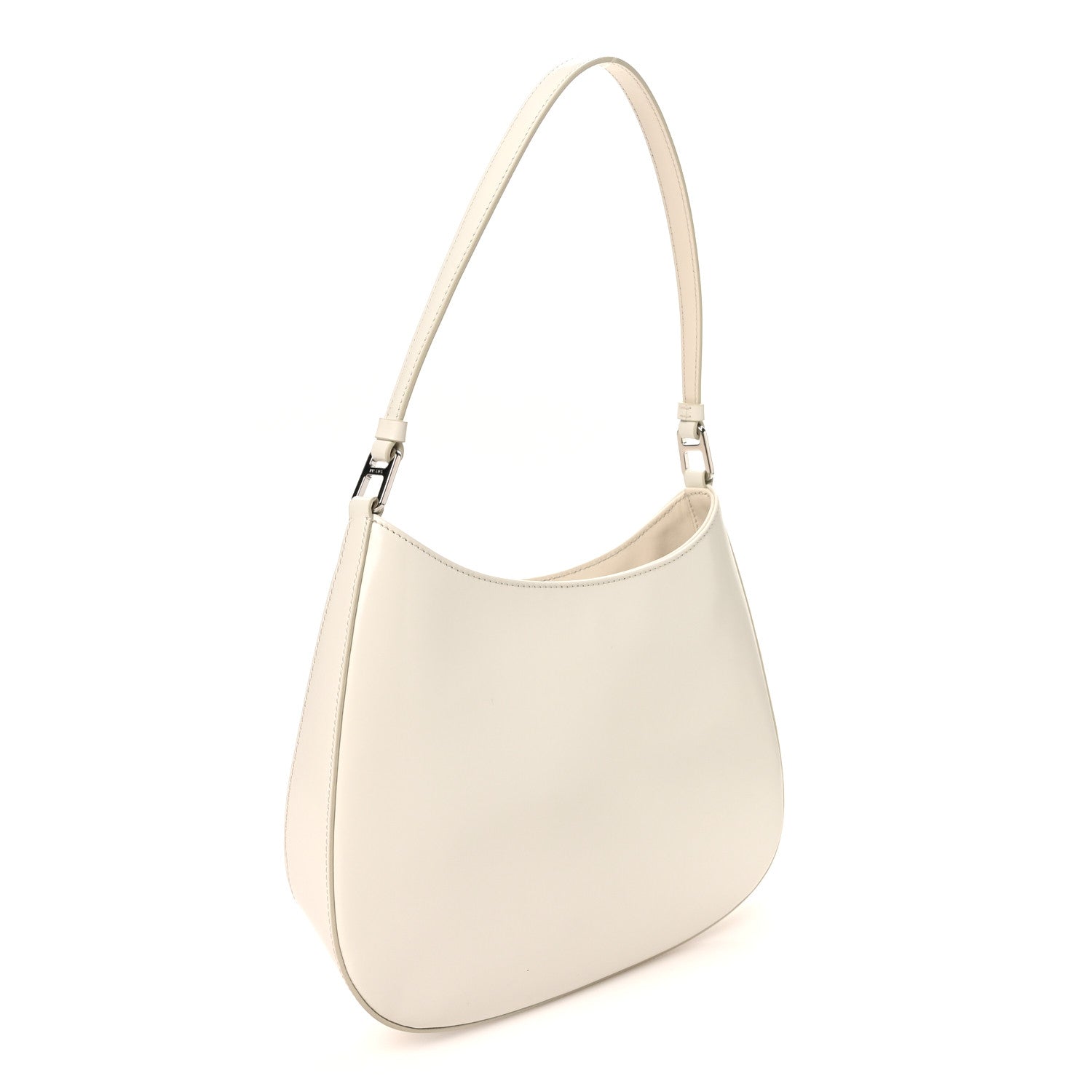 Prada Spazzolato Cleo Shoulder Bag White 3 of 9
