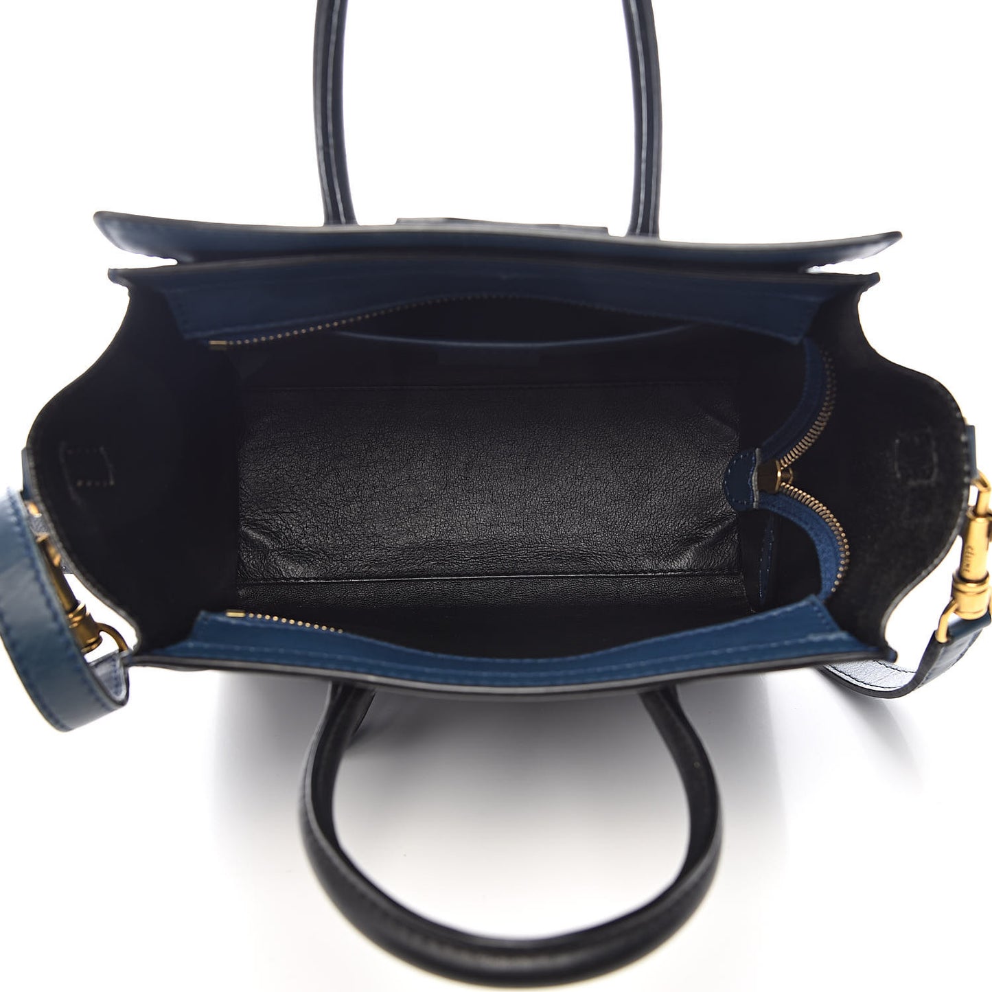 Smooth Calfskin Nano Luggage Ocean Blue