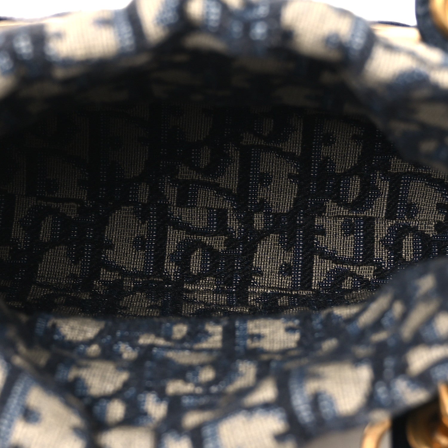 限定Dior Christian Dior Wicker Oblique Mini Lady Dior Bag Blue 1833475