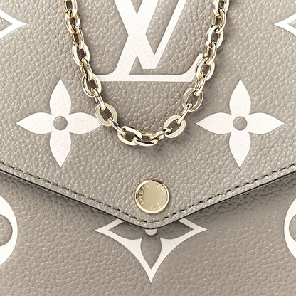 Louis Vuitton Empreinte Monogram Giant Felicie Pochette Tourterelle Creme 10 of 14
