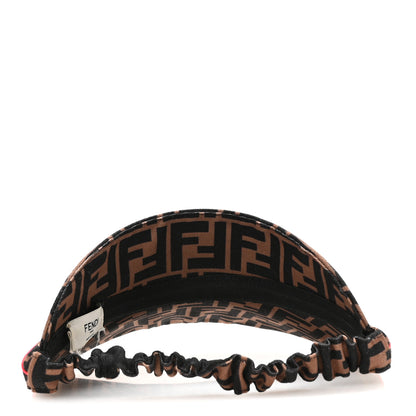 Fendi Nylon FF Logo Visor Tobacco Rosso 6 of 8