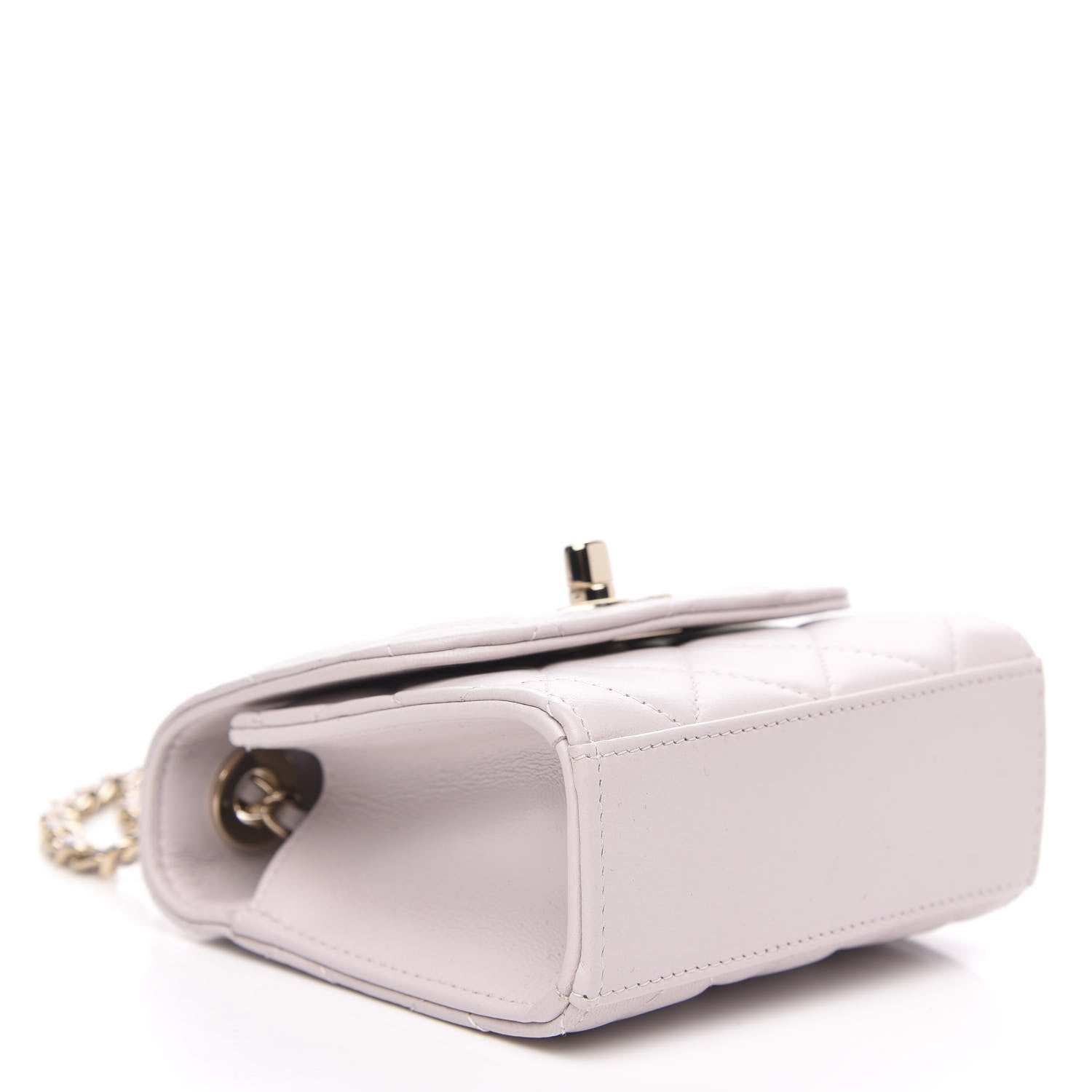 Chanel Lambskin Quilted Mini Trendy CC Clutch With Chain Lilas Lilac 4 of 10