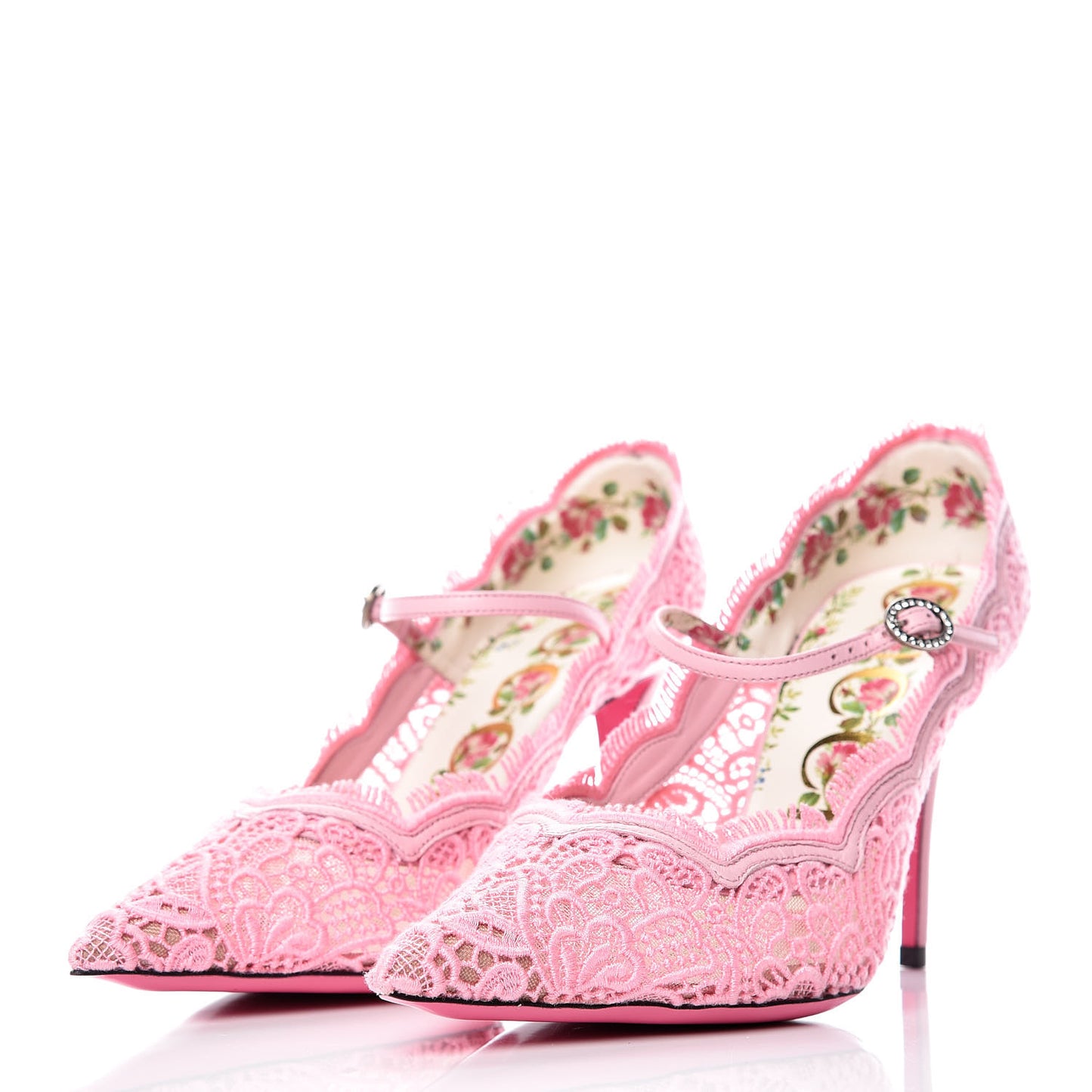 Lace Pizzo Venice Pumps 38.5 Sugar Pink